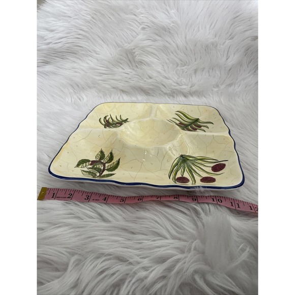 Laurie Gates Divided Plate Serving Dish/Plate GatesWare 17 Chips/Dip Platter - Picture 9 of 10